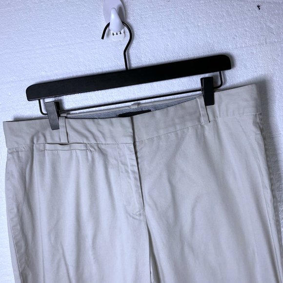 Talbots Women's Size 12 Cream Curvy Pants Career Straight Leg Trousers Cropped - Picture 4 of 9